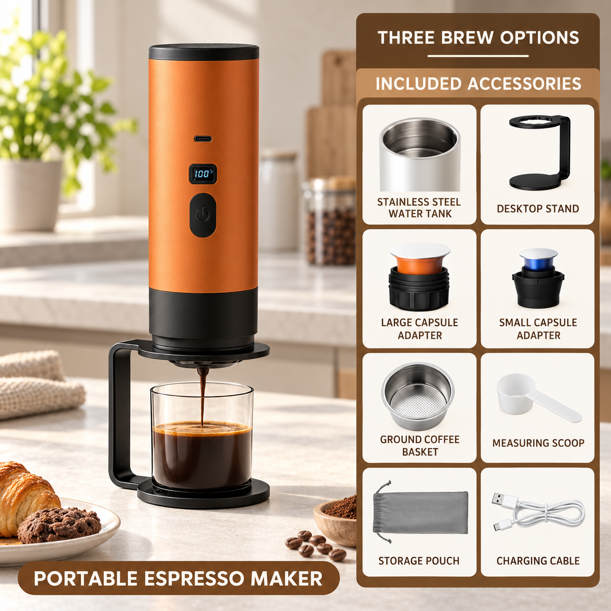 Portable Self-Heating Espresso Maker