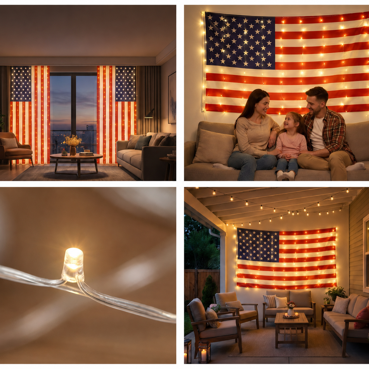 Flag LED Curtain Lights
