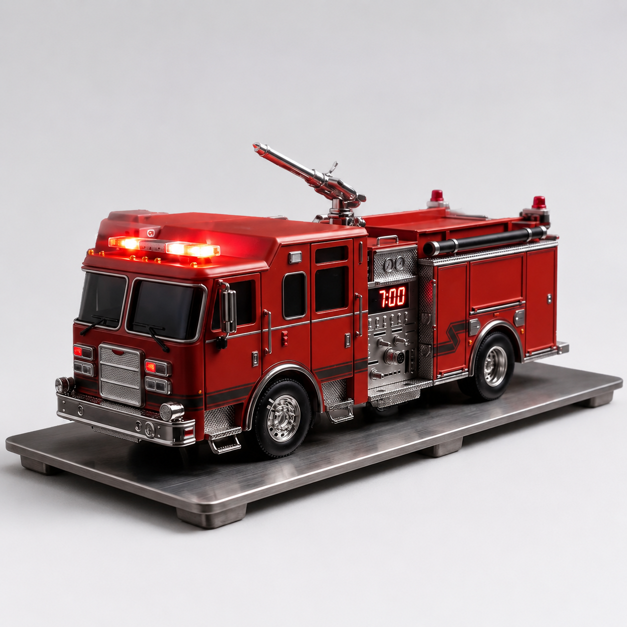 Die-Cast Fire Truck Alarm Clock