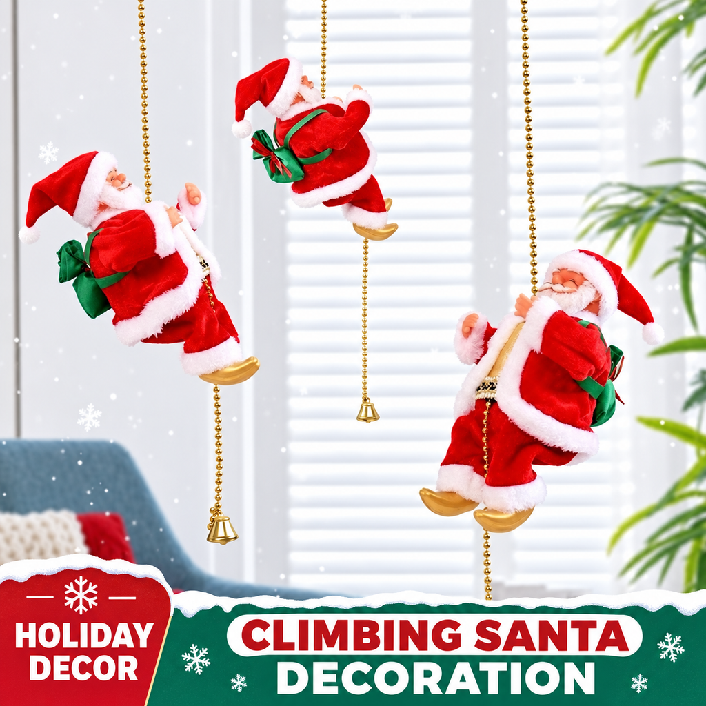 Beaded Chain Climbing Santa