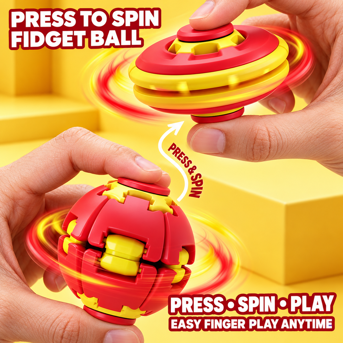 Press-to-Spin Fidget Ball