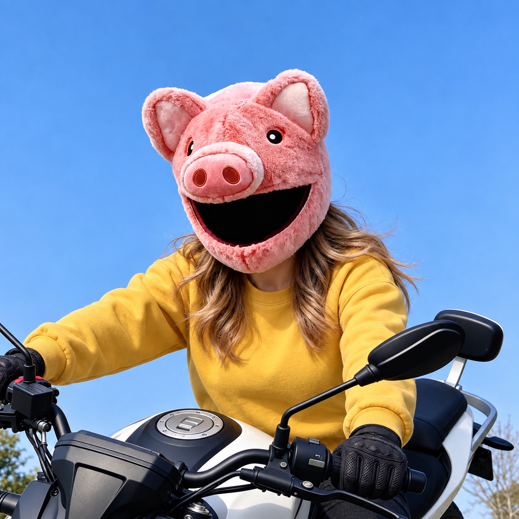 Character Plush Motorcycle Helmet Cover