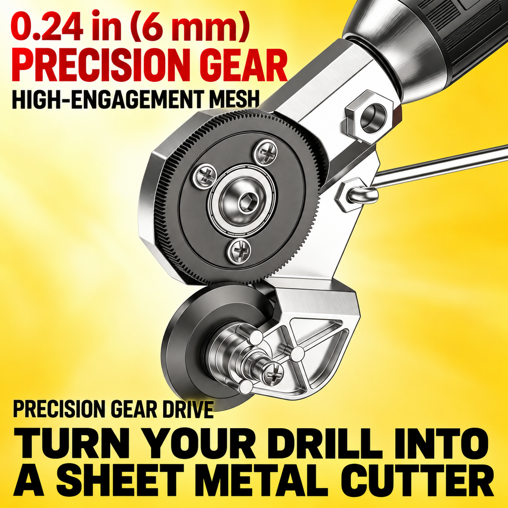 Drill-Powered Sheet Metal Cutter