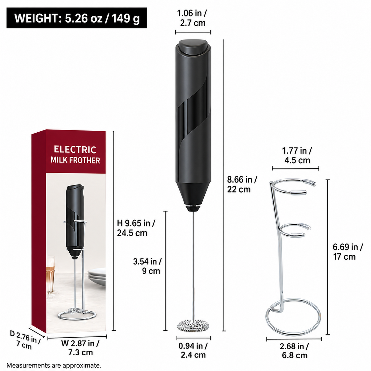 Handheld Electric Milk Frother