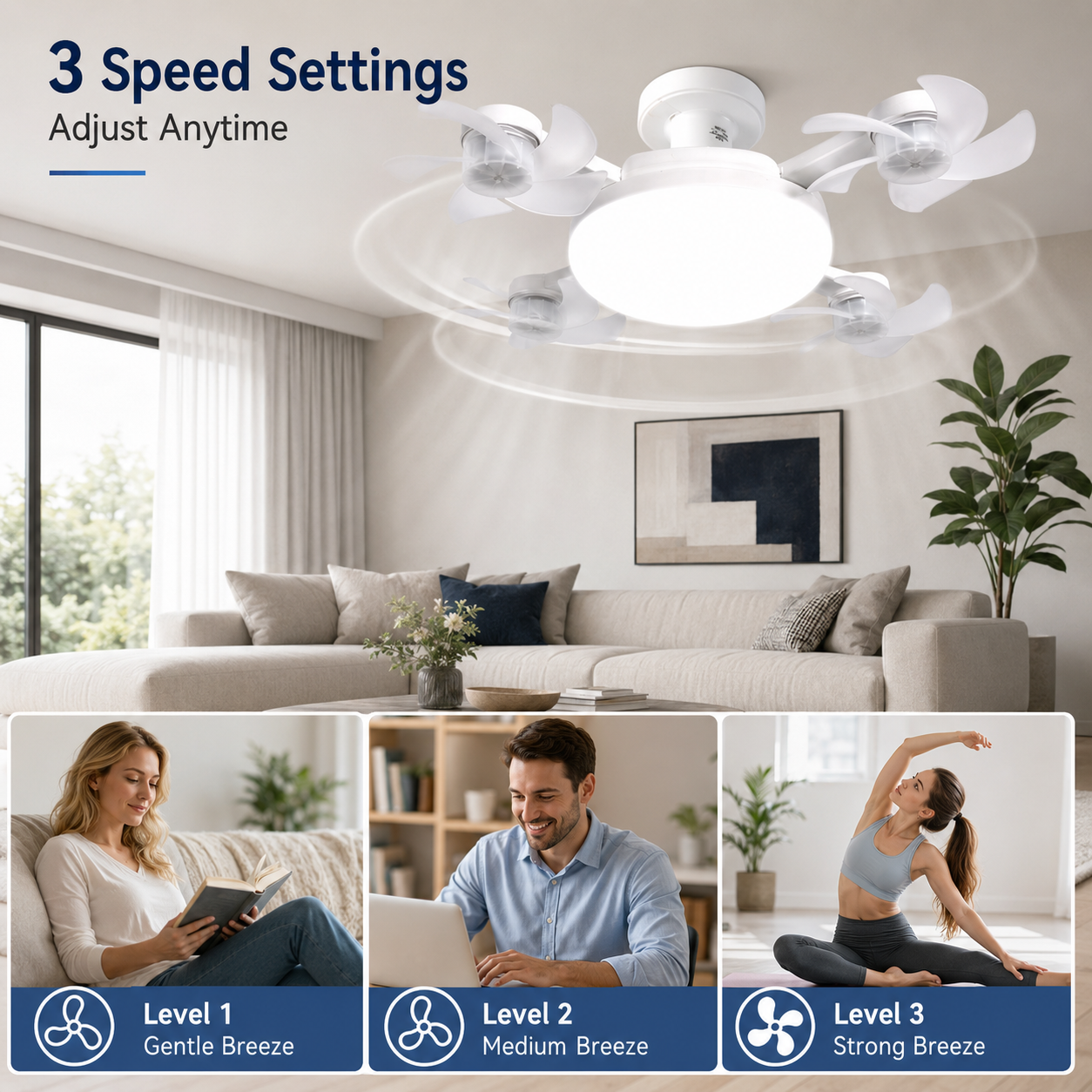 Multi-Fan Ceiling Light