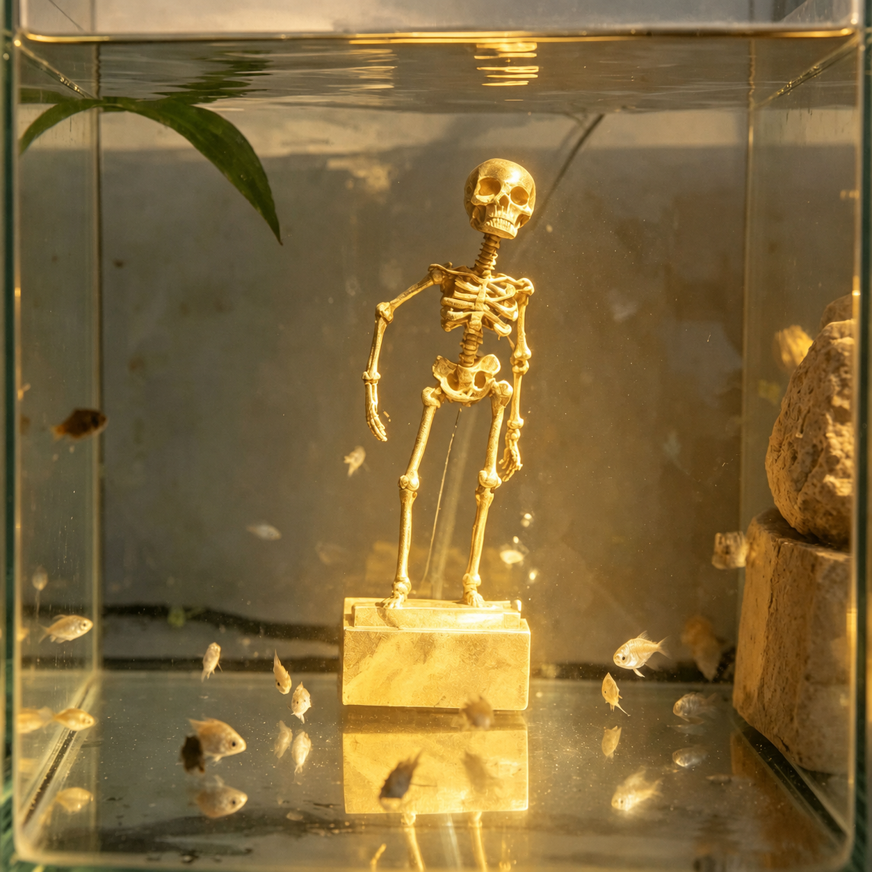 Glow Skeleton Aquarium Ornament