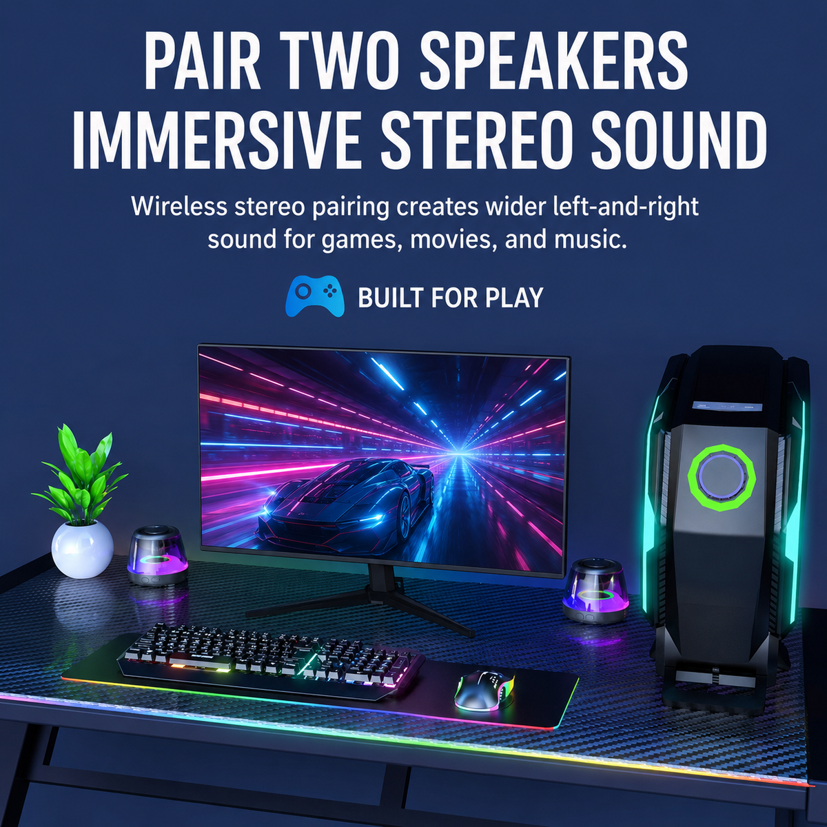 Magnetic RGB Bluetooth Speaker