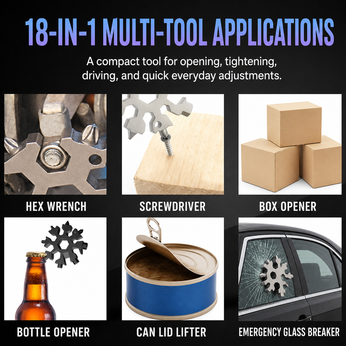 18-in-1 Snowflake Multi-Tool