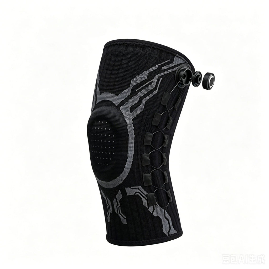 Dial-adjustment sports knee brace