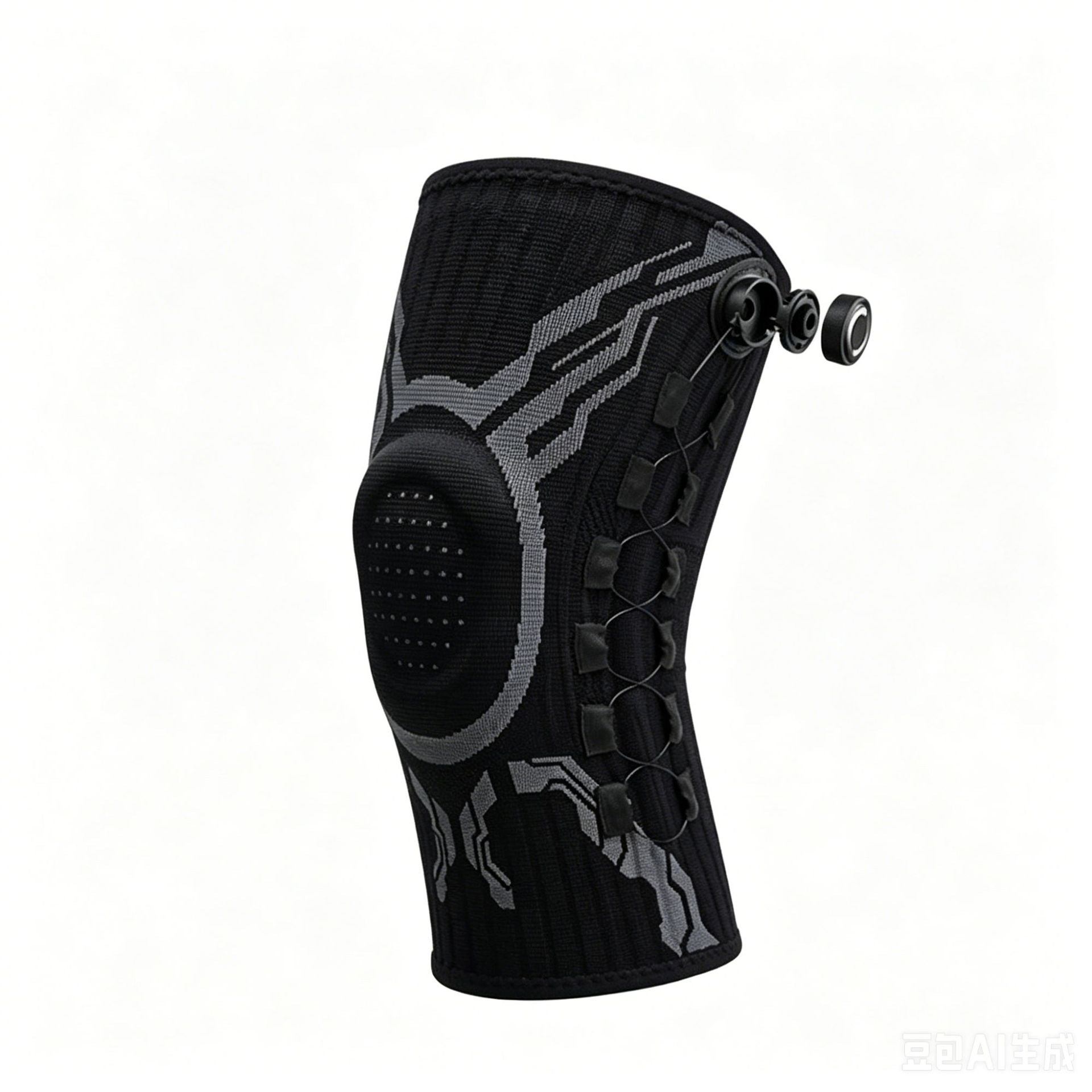 Dial-adjustment sports knee brace