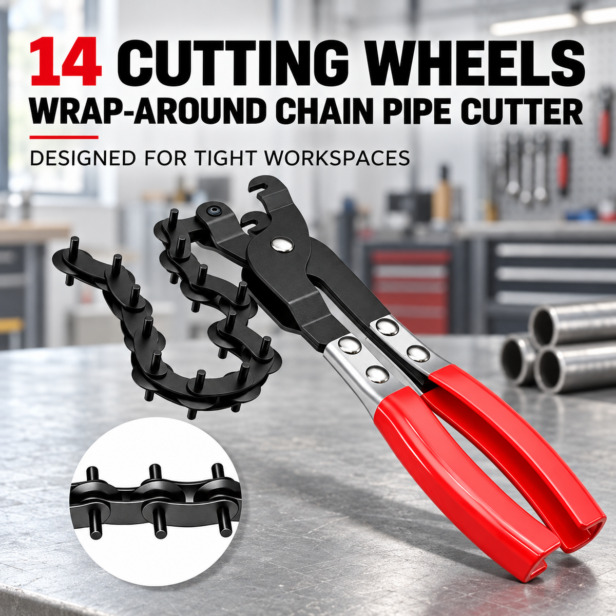 14-Wheel Chain Pipe Cutter