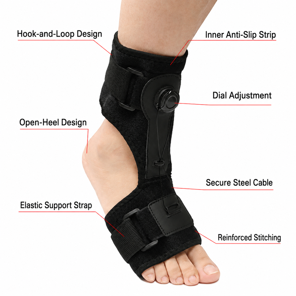 Adjustable Foot Drop Support Brace
