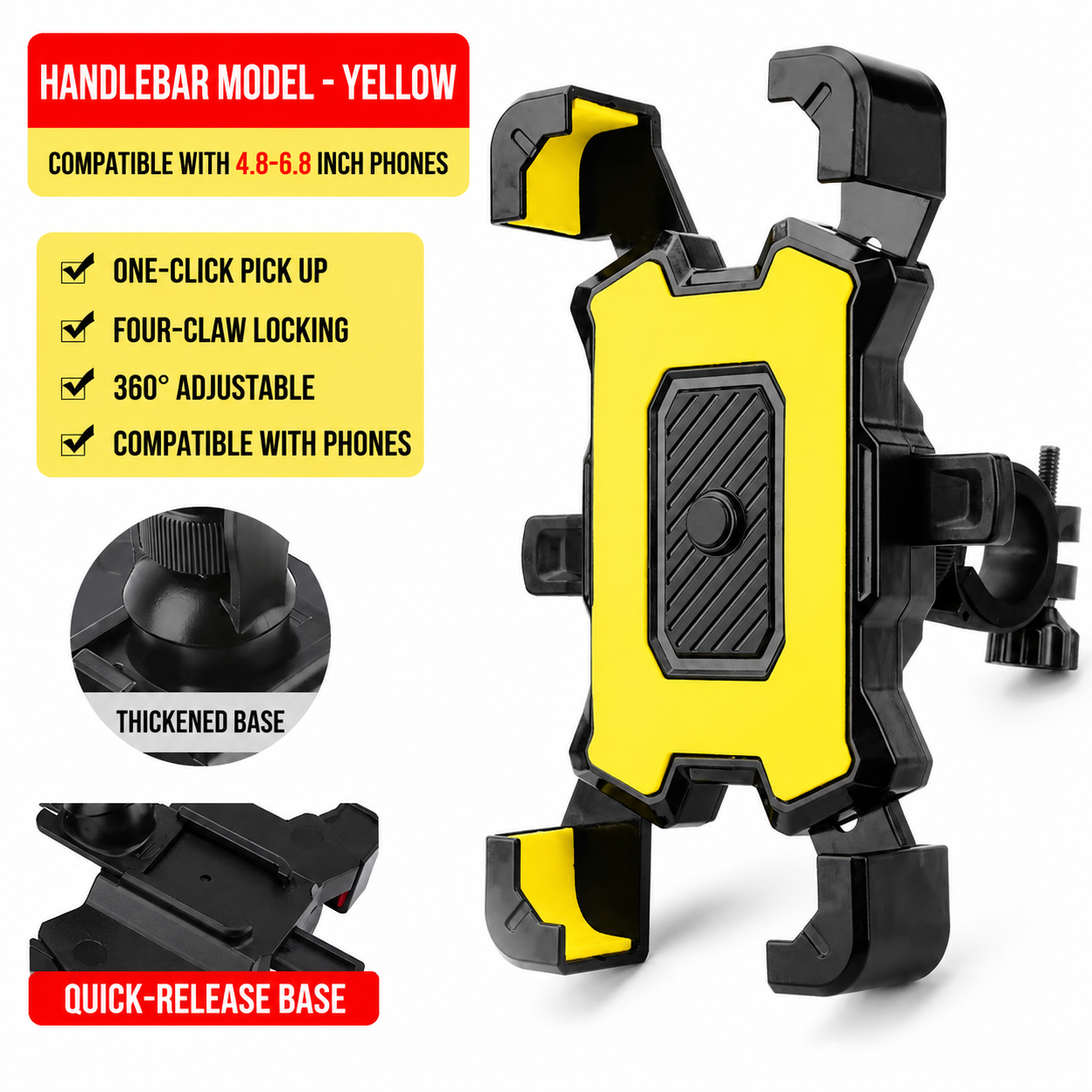 Shock-Absorbing Motorcycle Phone Mount