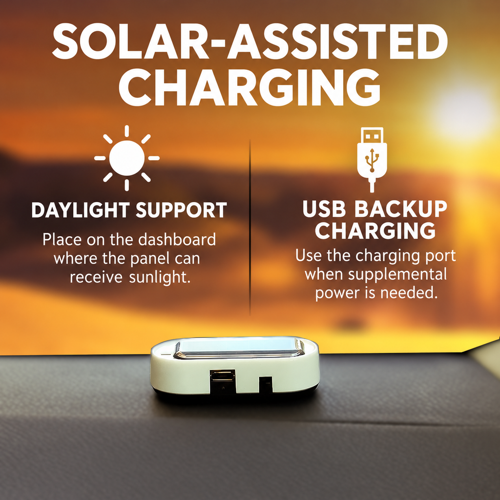 Solar-Assisted Car Warning Light