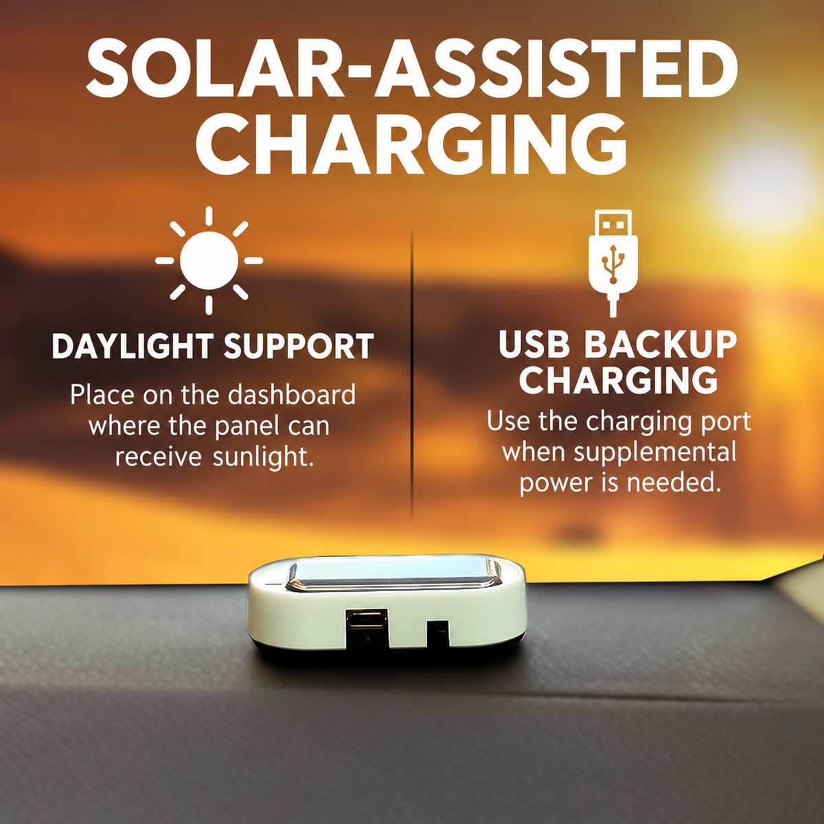Solar-Assisted Car Warning Light