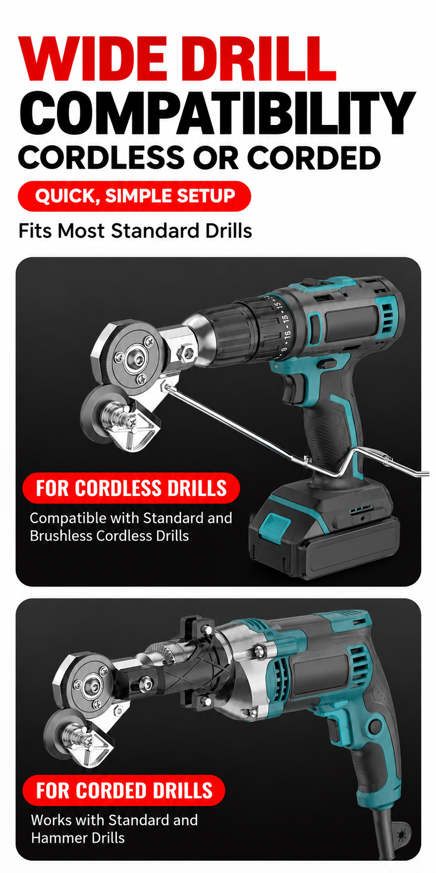 Drill-Powered Sheet Metal Cutter
