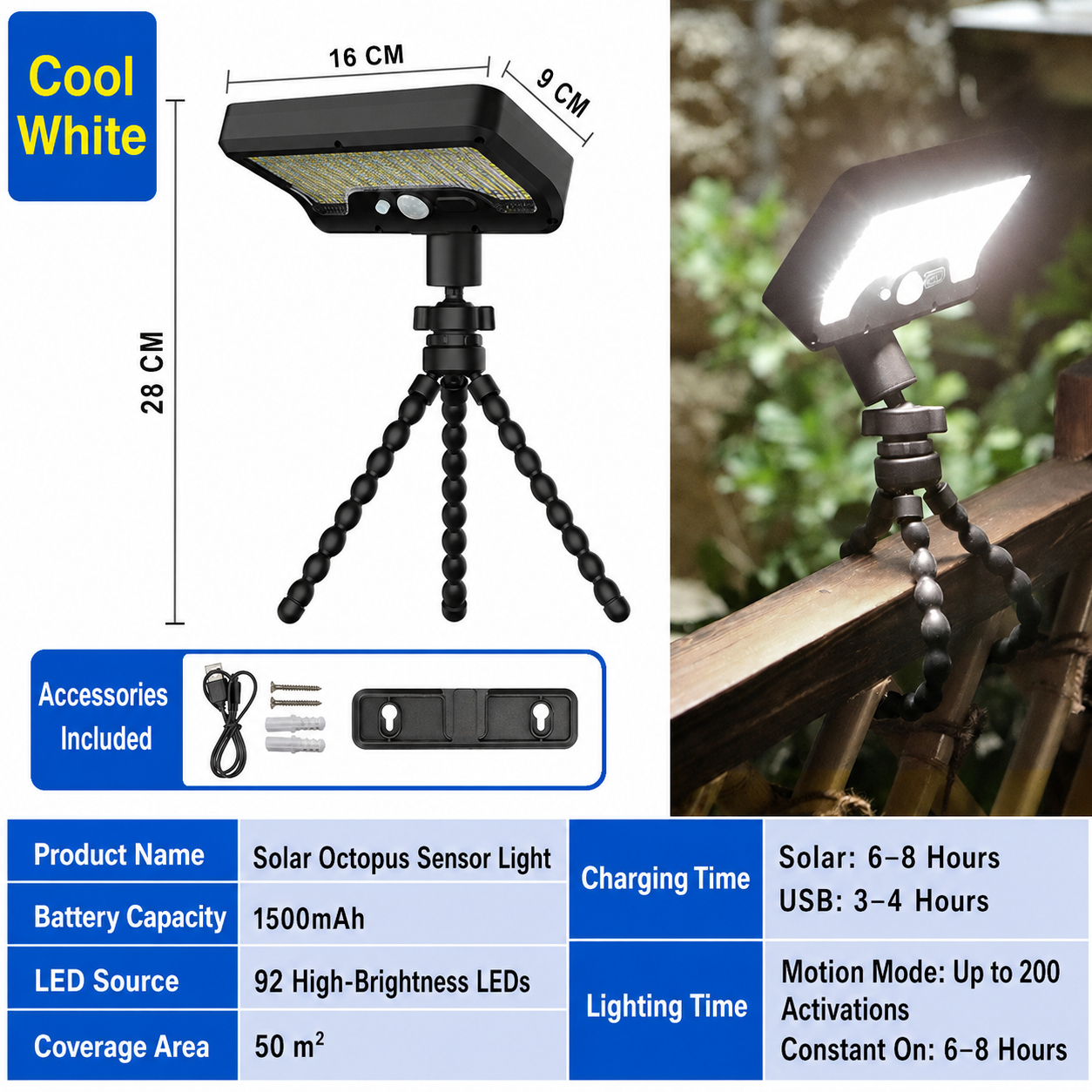 Clip-On Motion Sensor Outdoor Light