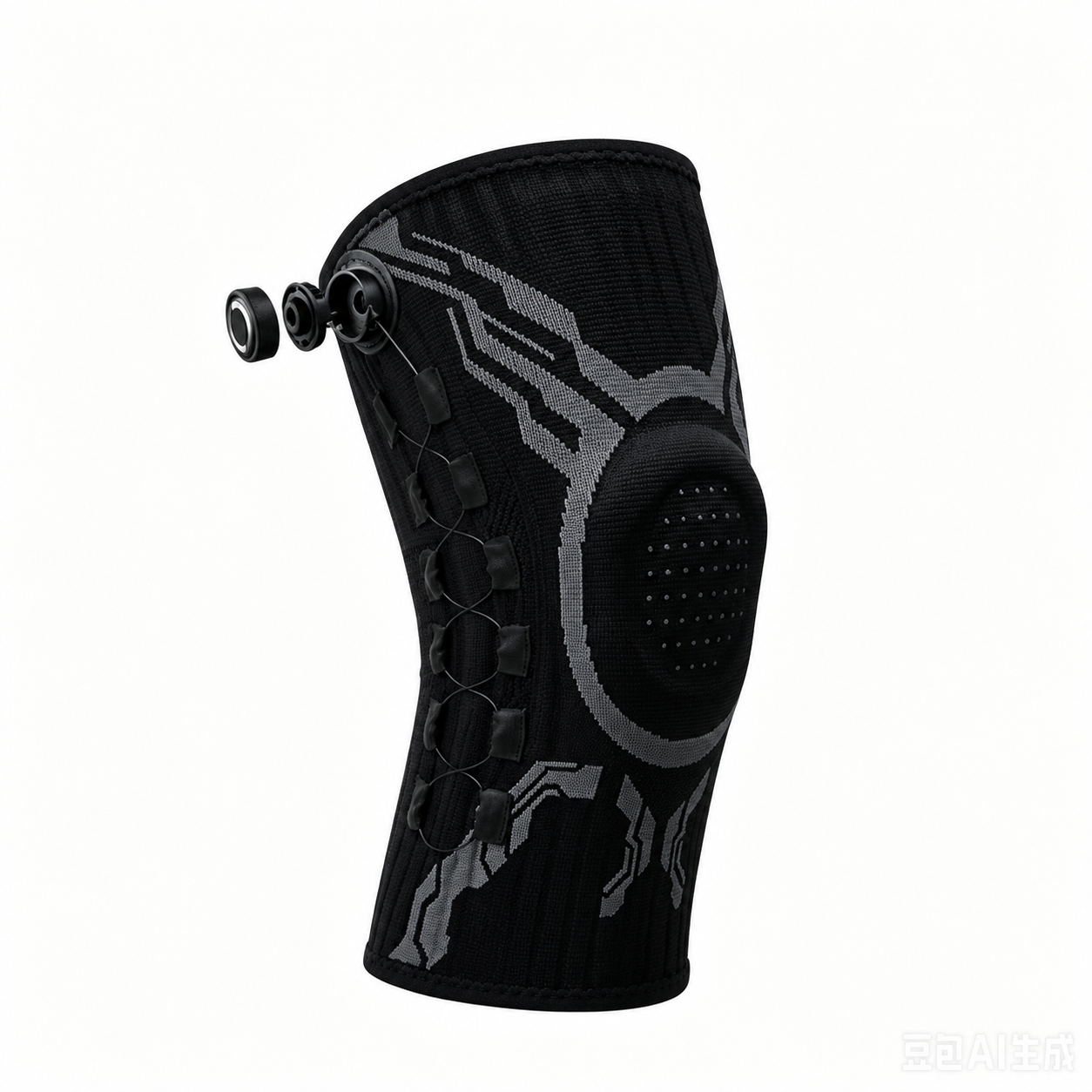 Dial-adjustment sports knee brace