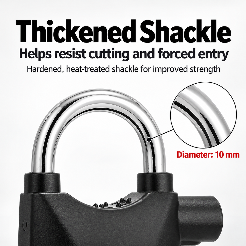 110 dB Vibration Alarm Padlock