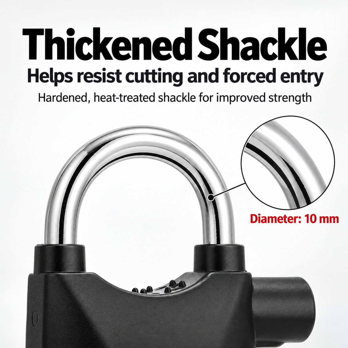 110 dB Vibration Alarm Padlock