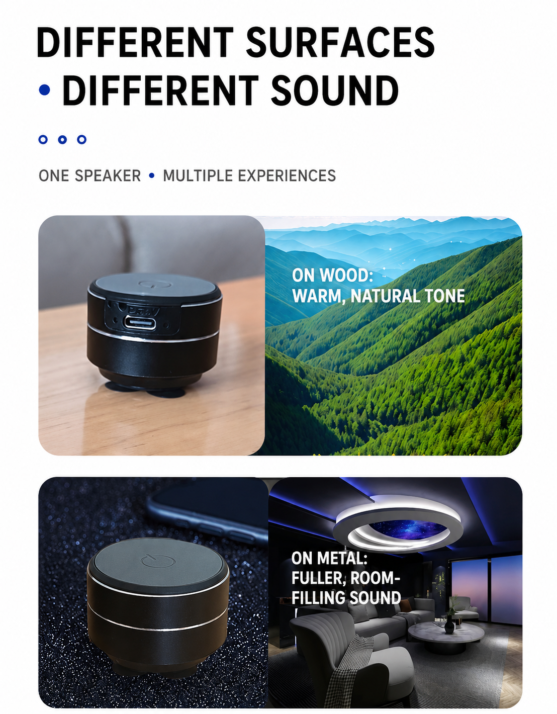 Wireless Resonance Surface Speaker