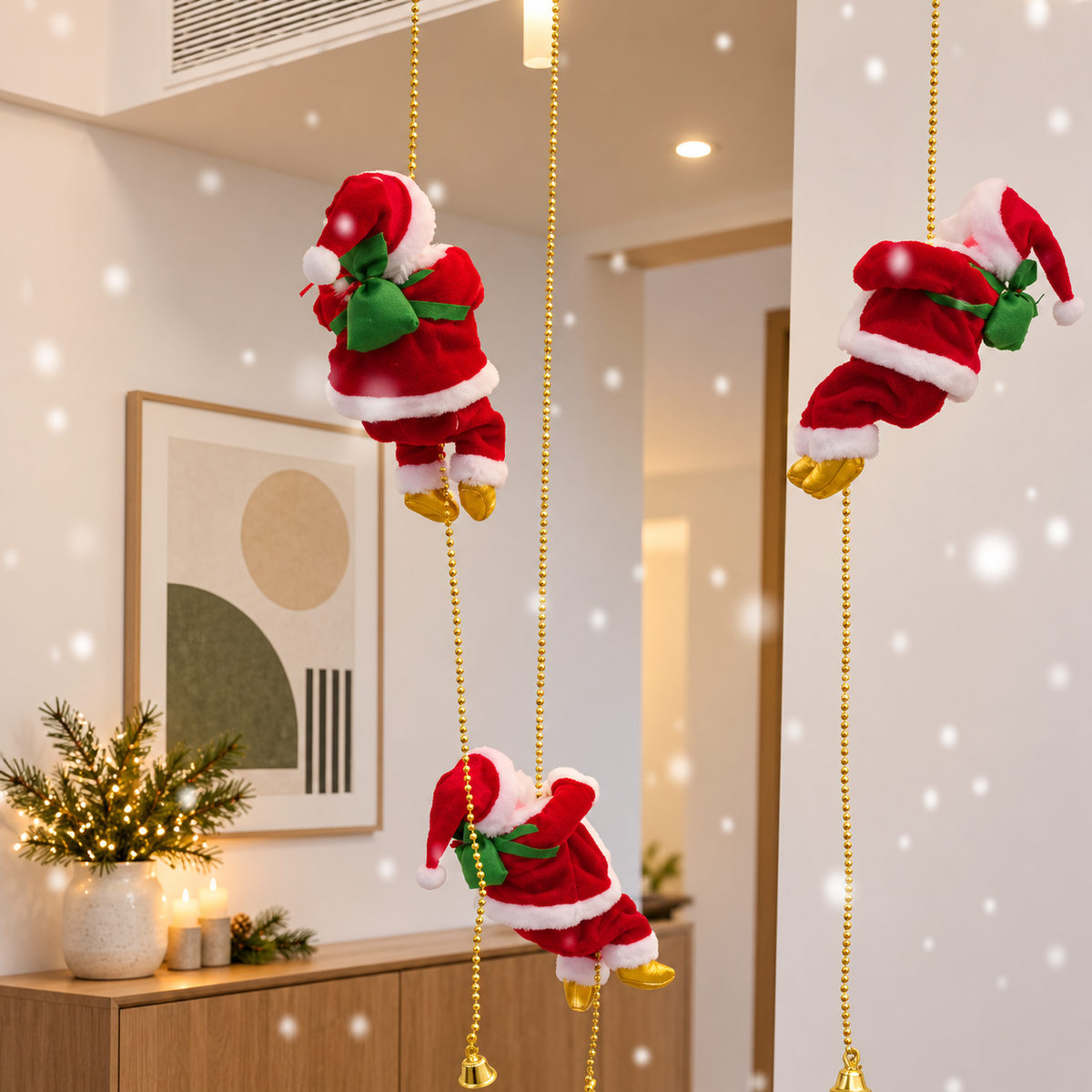 Beaded Chain Climbing Santa