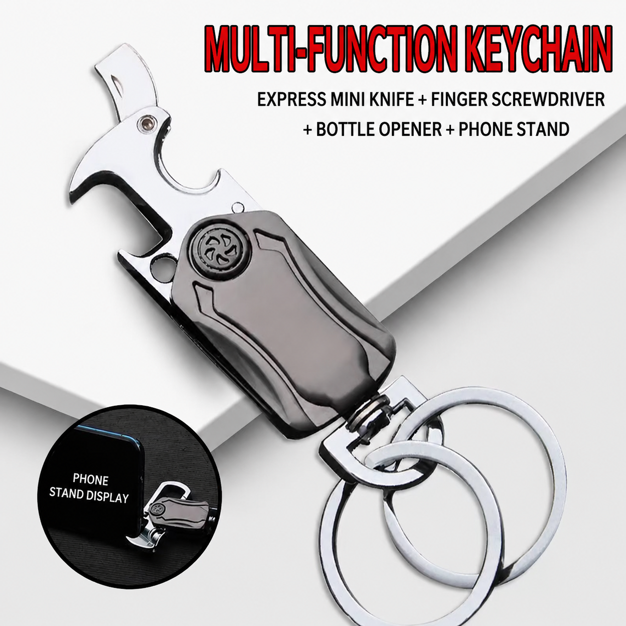 Multifunctional Fidget Spinner Keychain
