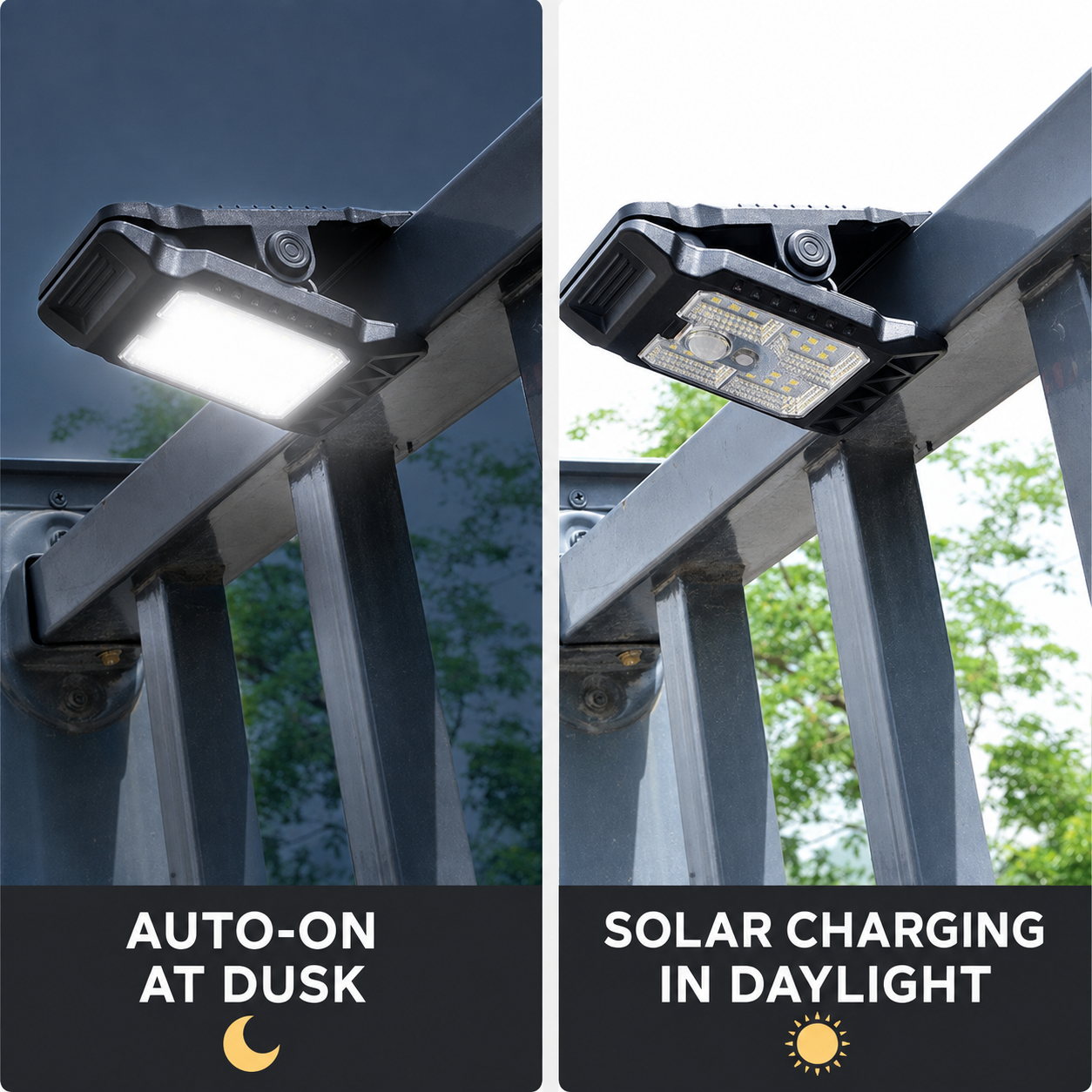 Clip-On Solar Motion Sensor Outdoor Light