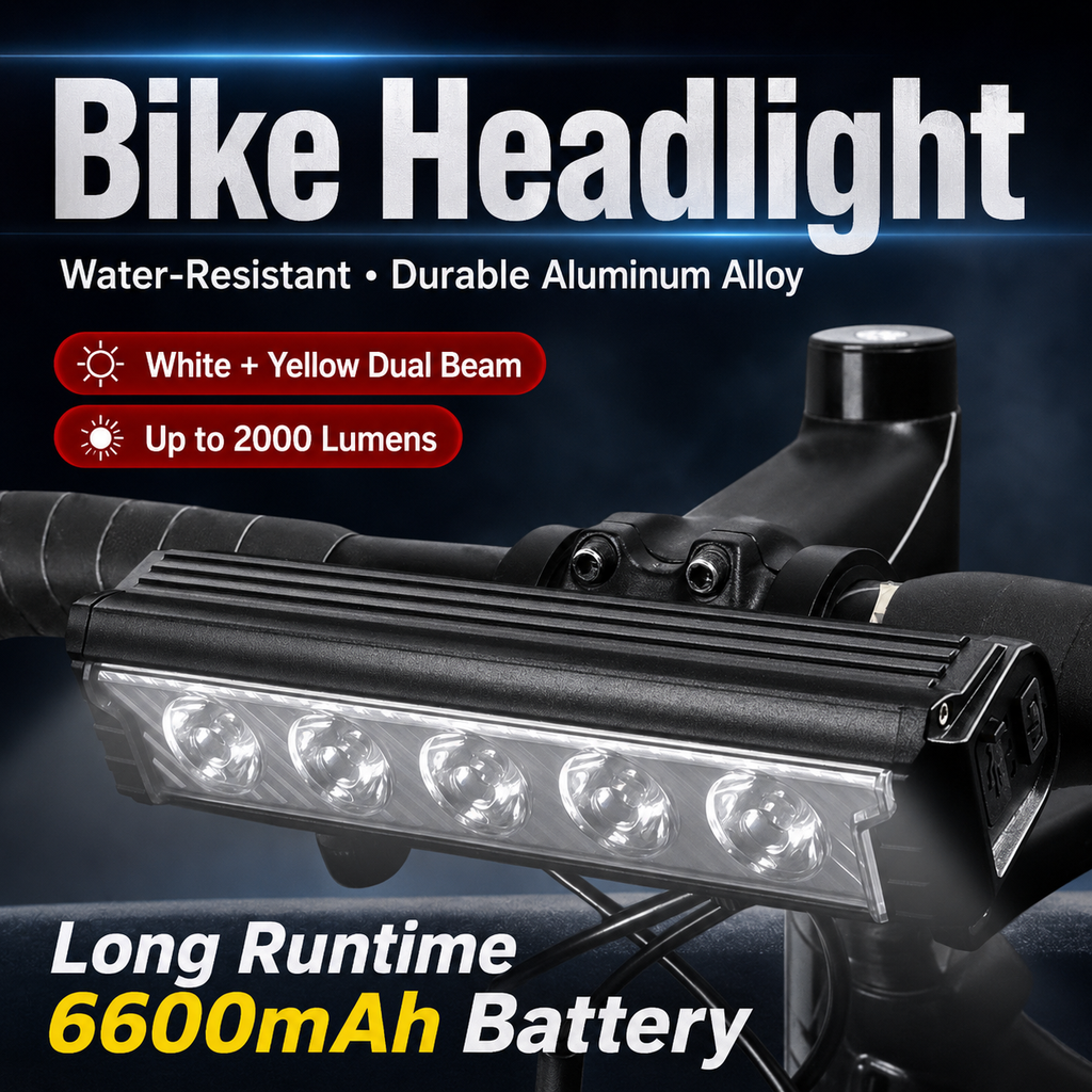 Dual-Beam Bike Headlight