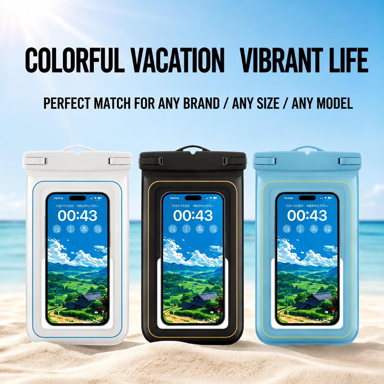 Waterproof Phone Pouch with HD Touch-Sensitive Screen