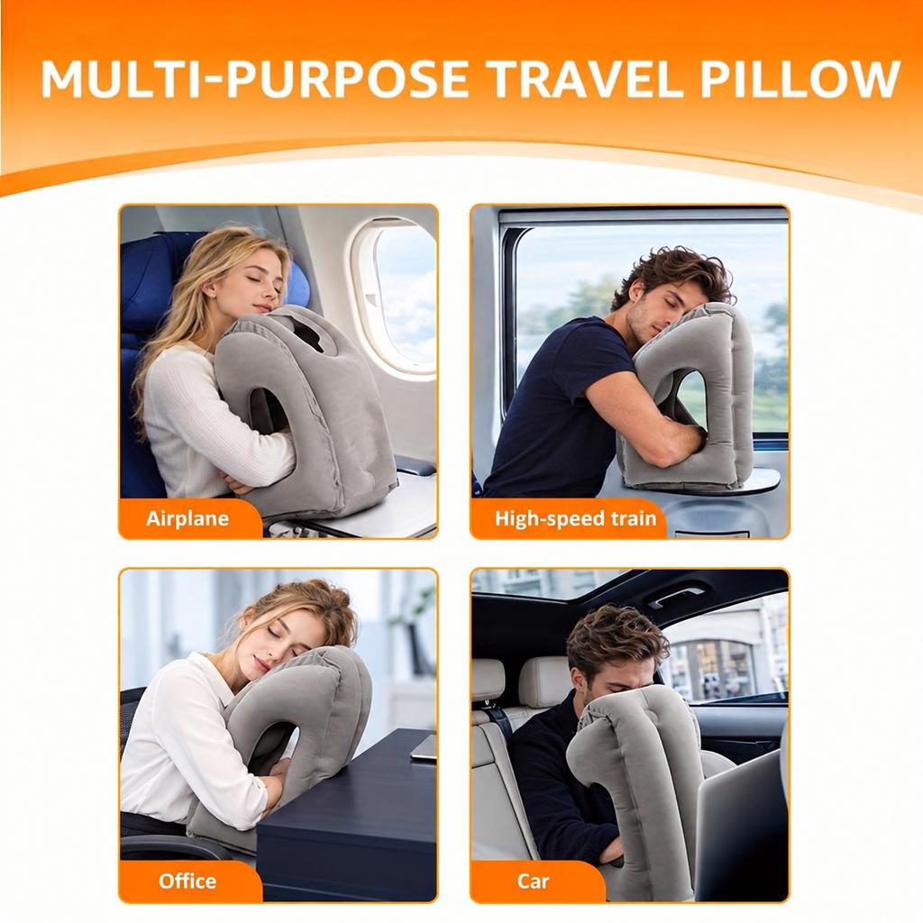 Inflatable Face-Down Travel Pillow