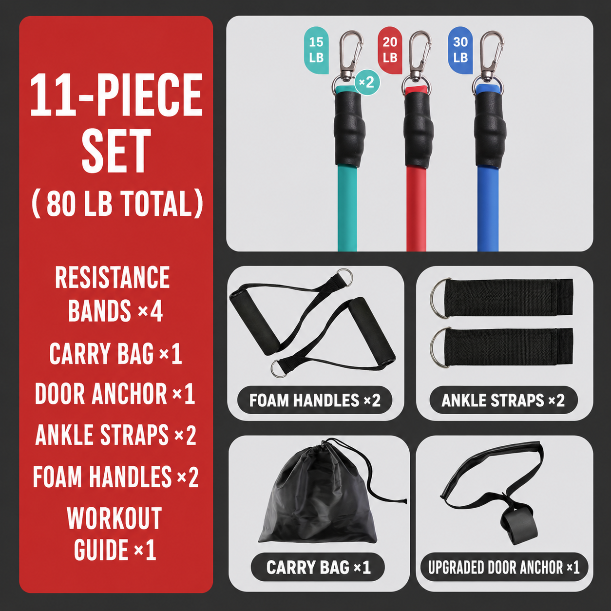 Full-Body Resistance Band Training Set