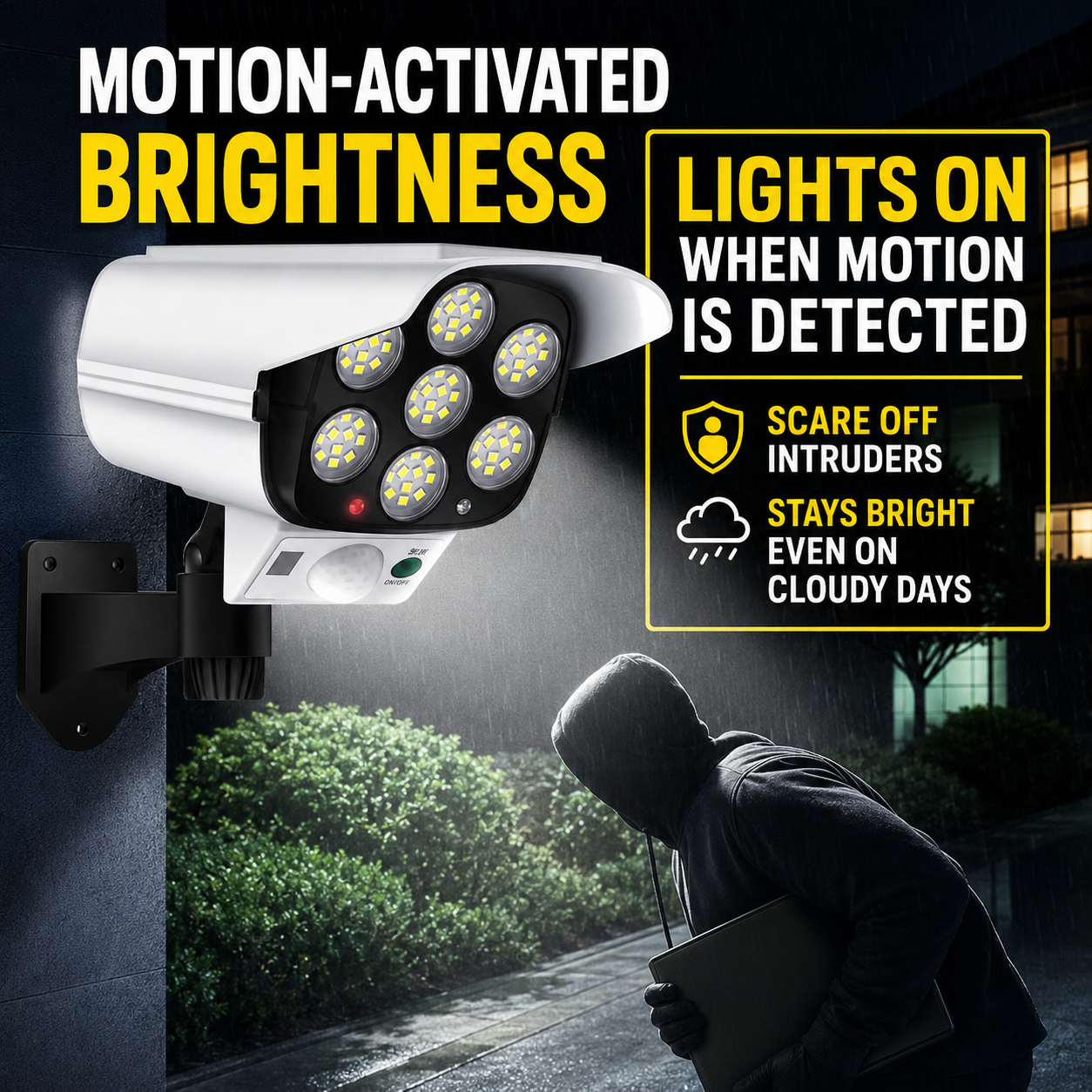 Solar Motion Sensor Security Light