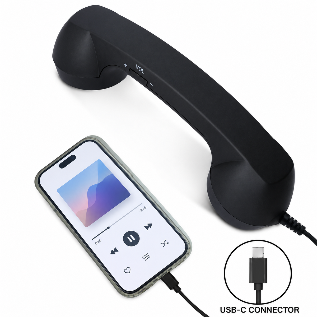 USB-C Retro Phone Handset