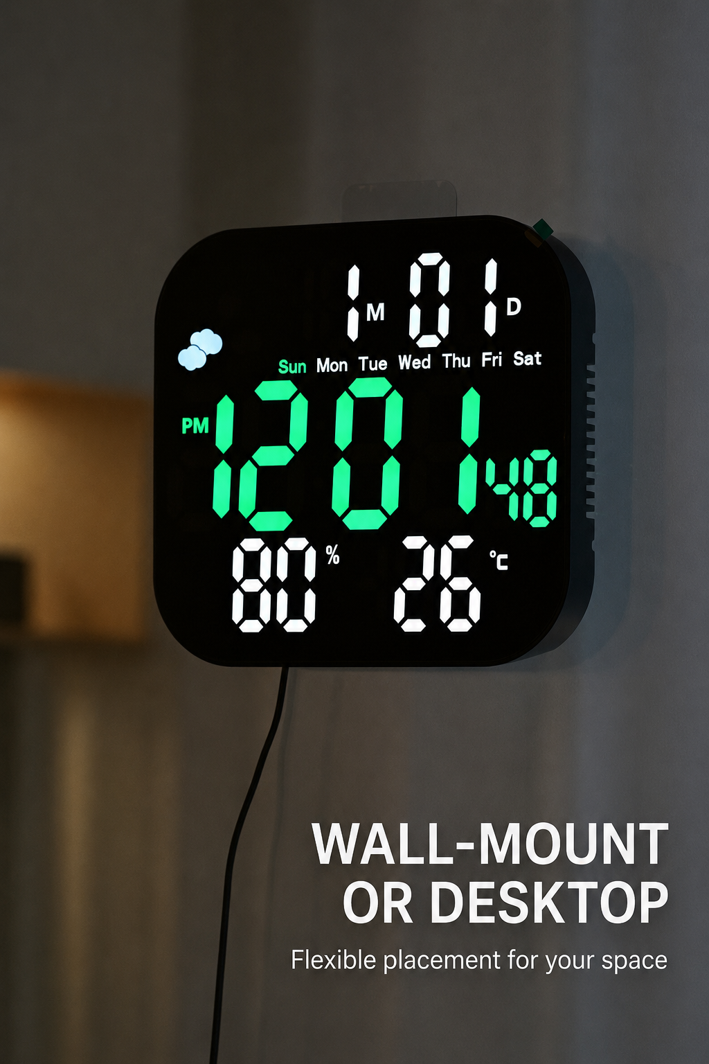 All-in-One LED Weather Clock