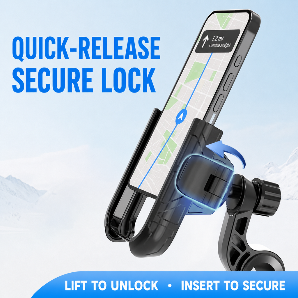 Quick-Release Bicycle Phone Mount