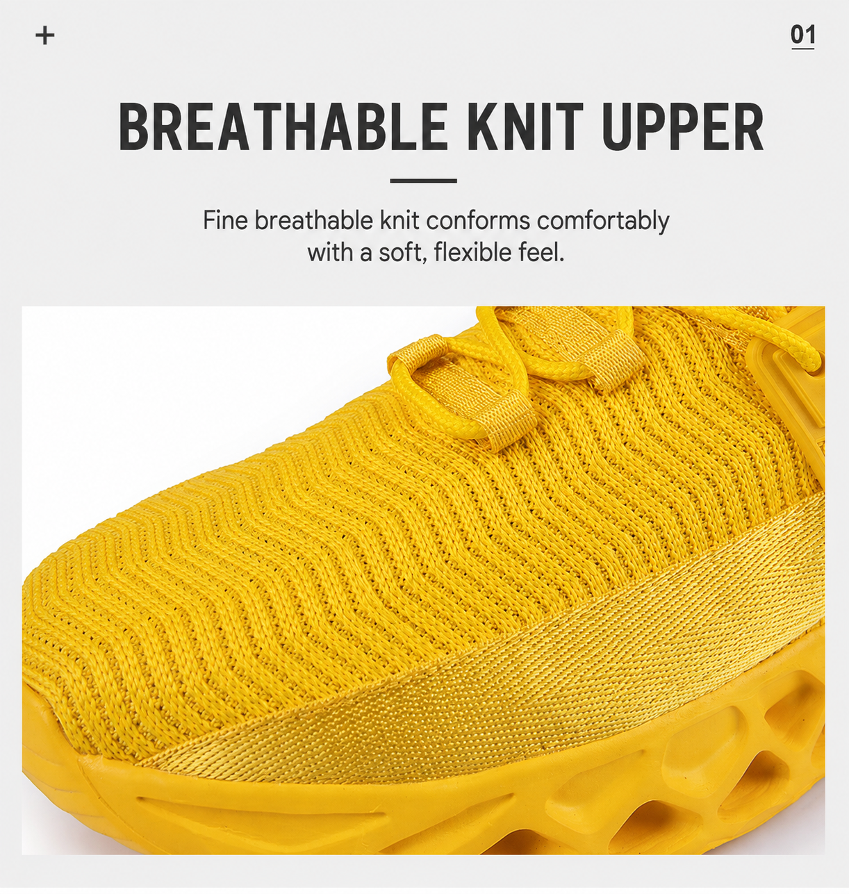 Men's Breathable Knit Cushion Running Shoes