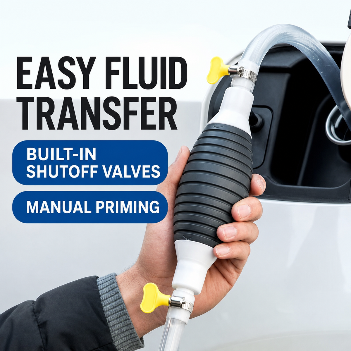 Manual Fluid Transfer Siphon Pump