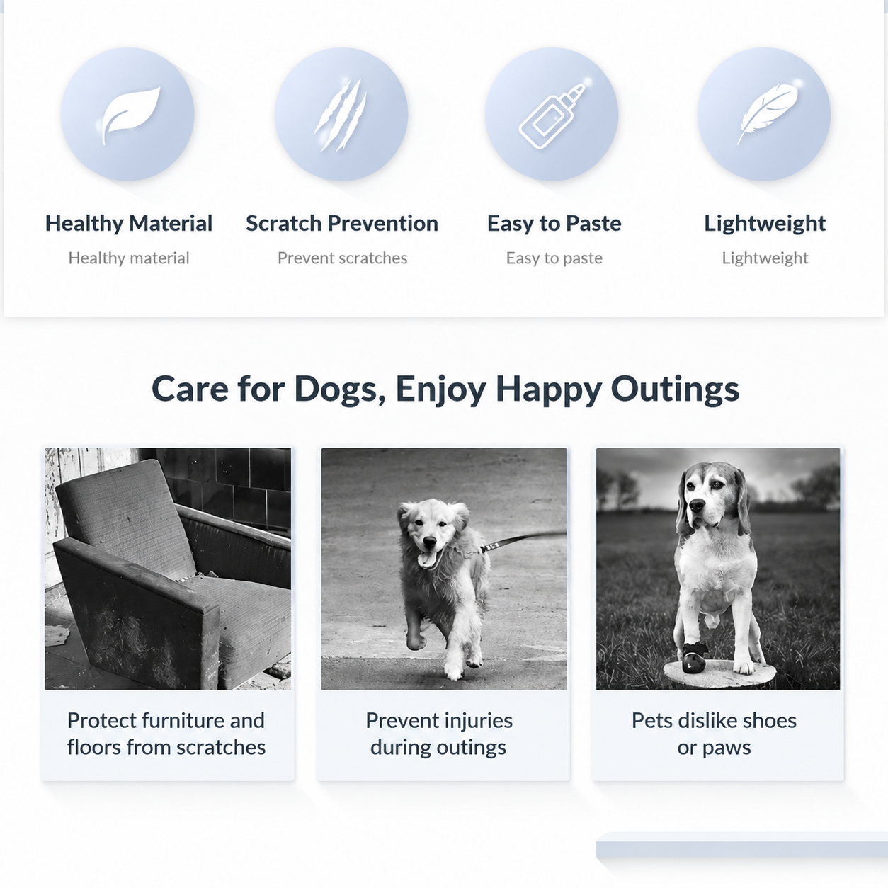 4-Pack Dog Anti Slip Paw Grips