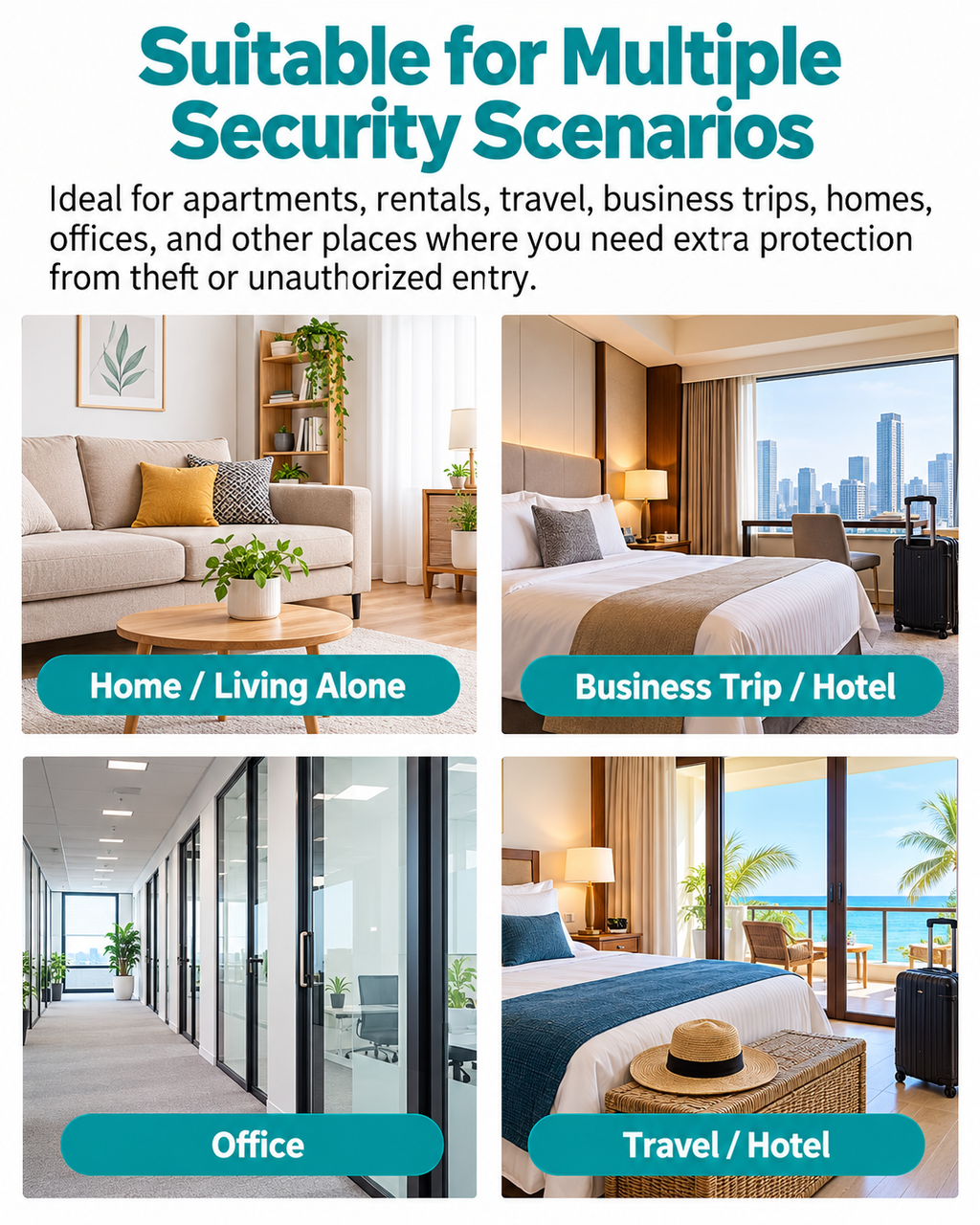 120 dB Adjustable Sensitivity Door Stop Alarm