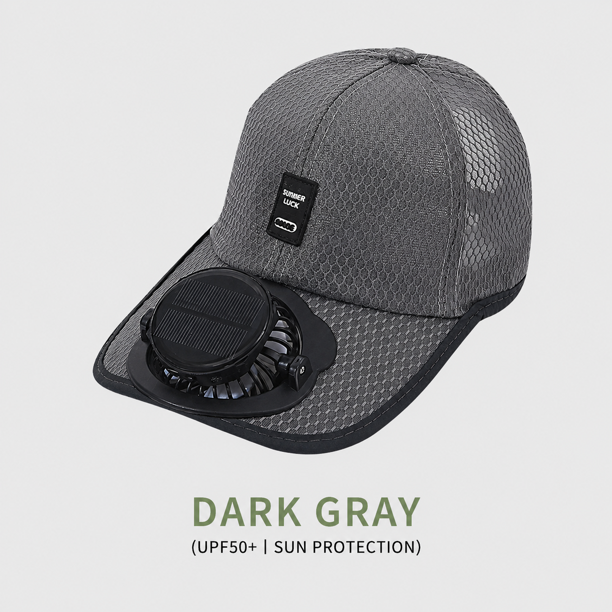 Solar-powered cooling fan hat