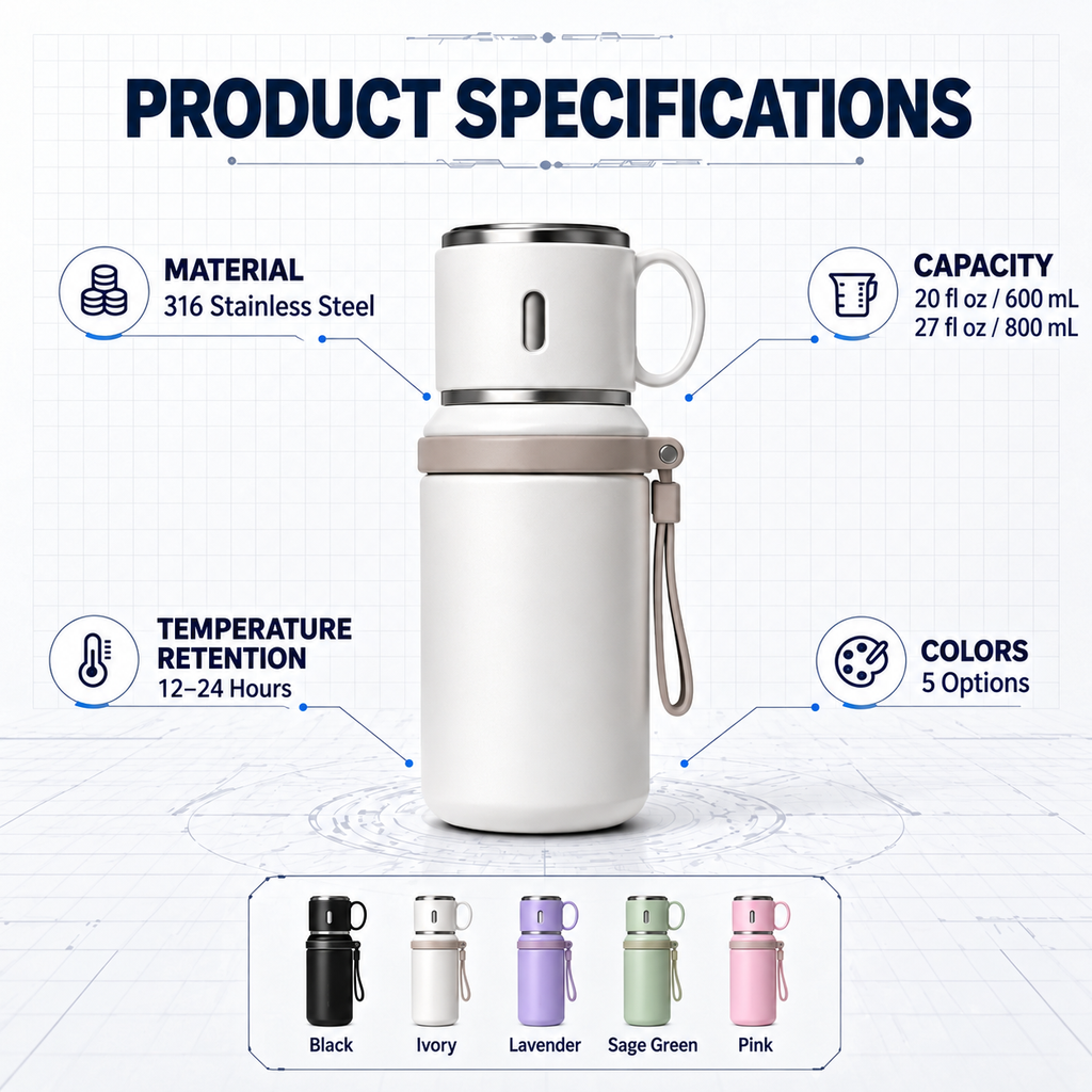 Stainless Steel Bottle with Cup