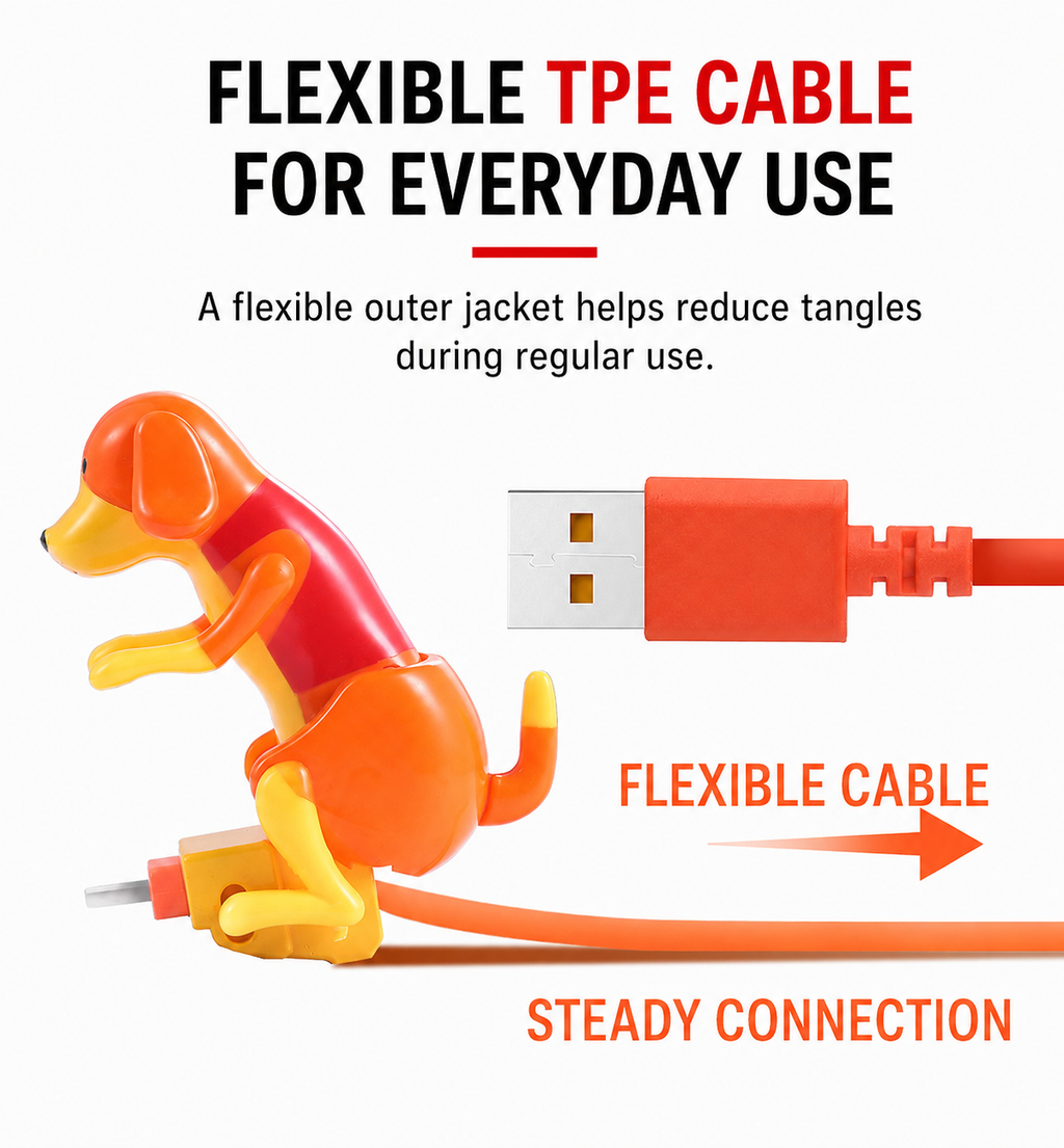 Playful Pup Charging & Data Cable