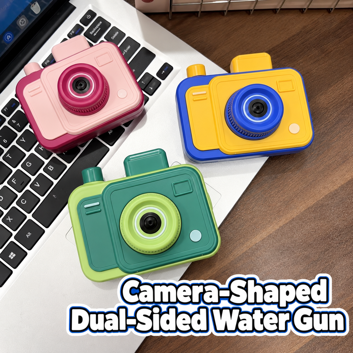 Camera-Shaped Dual-Sided Water Blaster