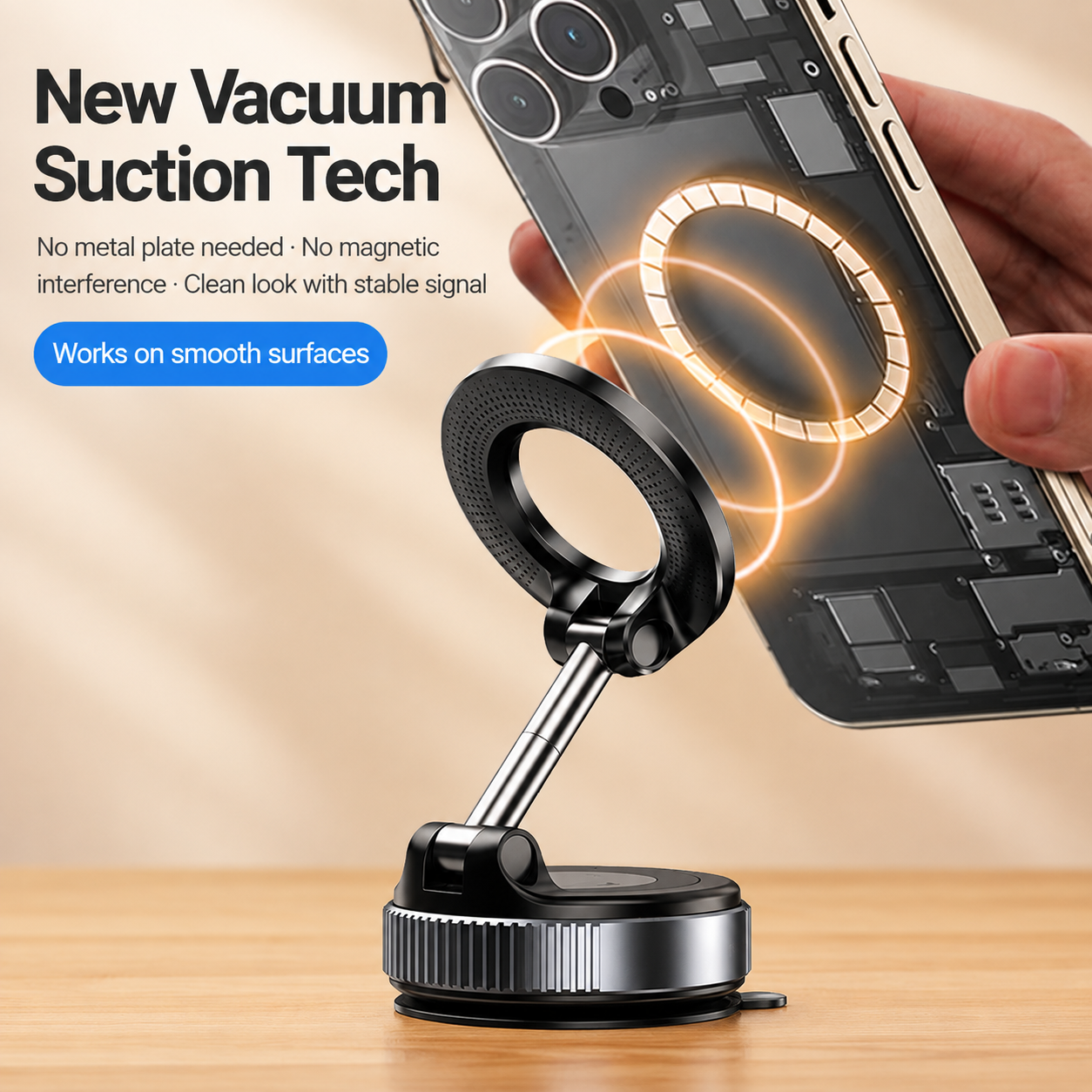 Dual-Grip Magnetic Phone Mount
