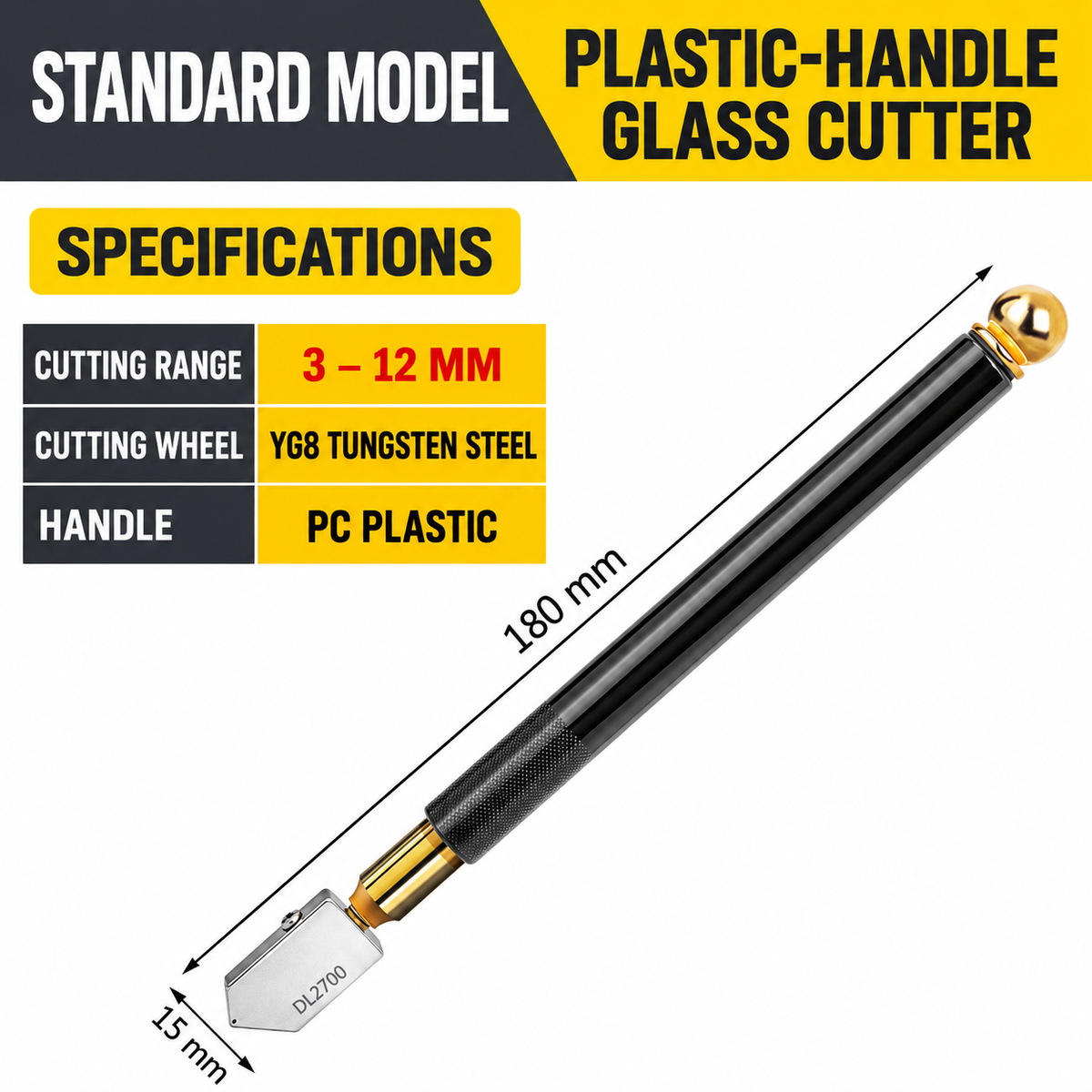 Tungsten Wheel Glass Cutter