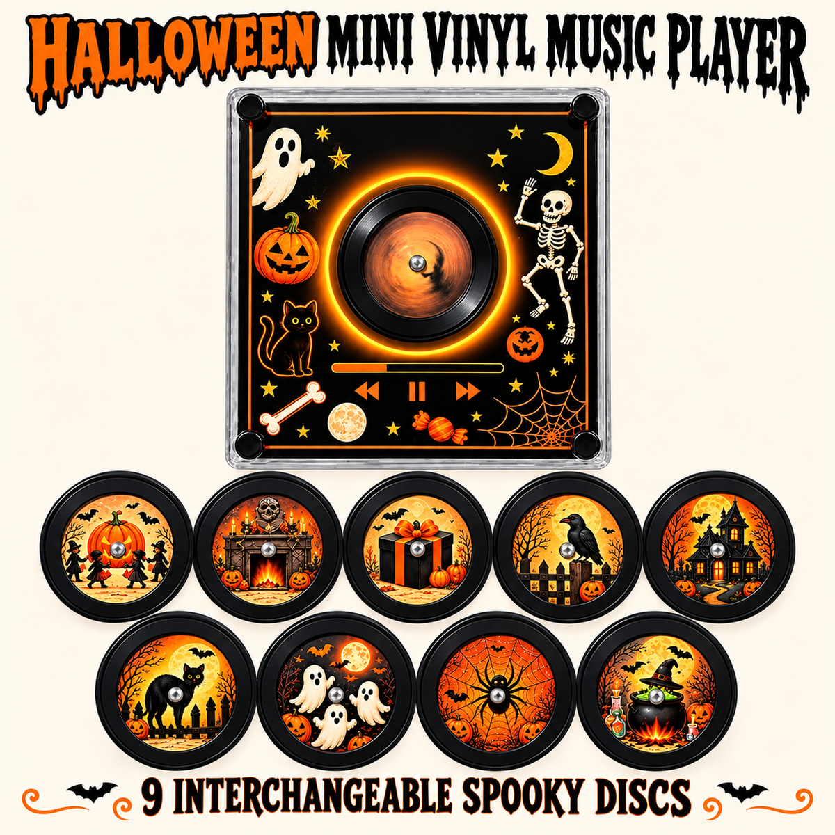 Holiday Mini Vinyl Music Player