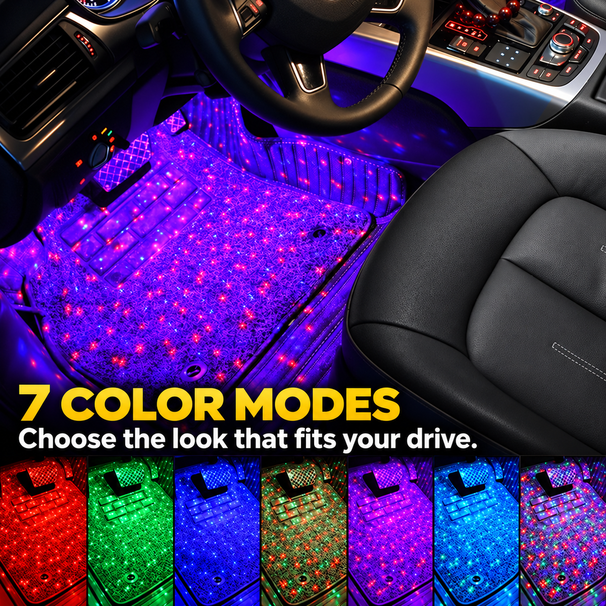 Sound-Active Car Starlight Kit