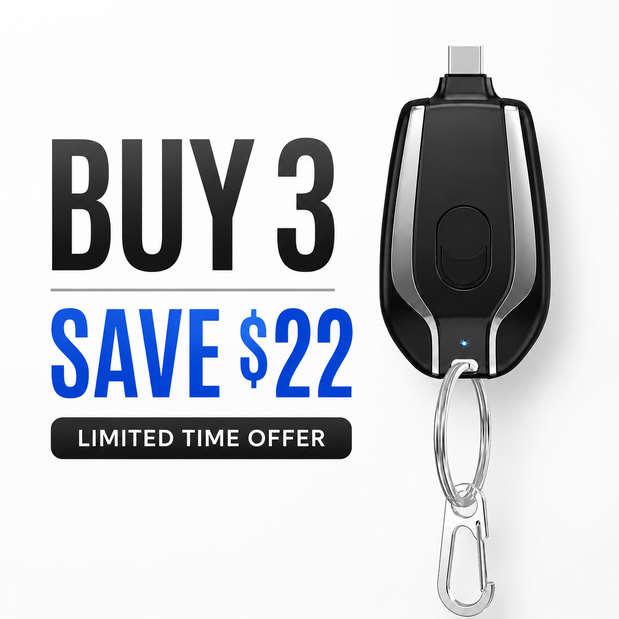 Mini Keychain Power Bank with High Capacity