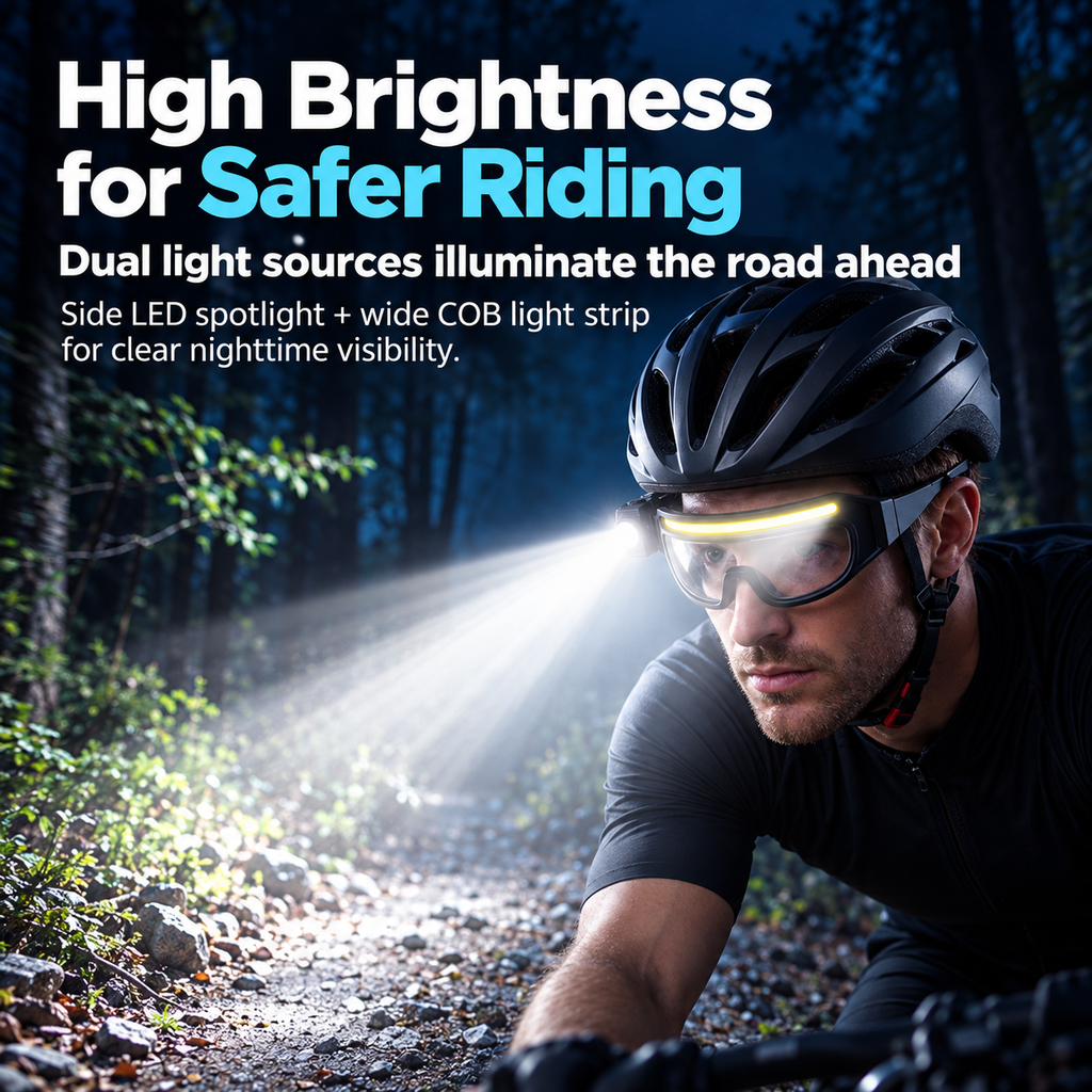 LED Sensor Cycling Safety Glasses